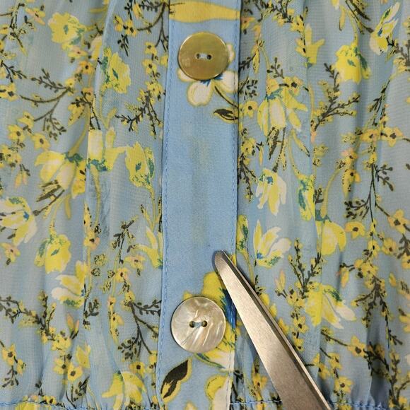 Figueroa & Flower Tiered Maxi Dress Womens XL Smocked Cottagecore Boho Prairie - Picture 4 of 15